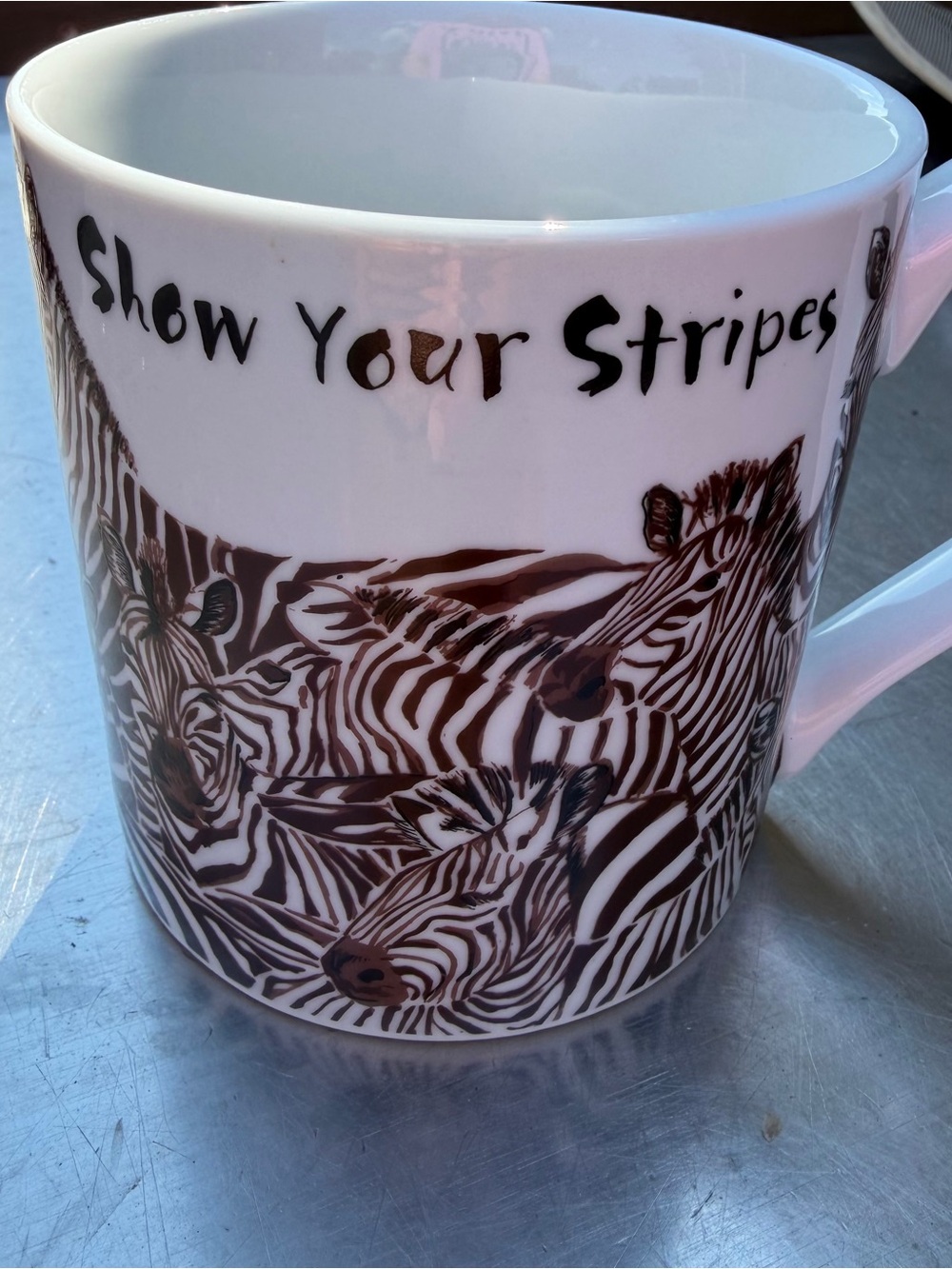 WWF World Wildlife Fund Show Your Stripes Zebra 20 Oz Oversized Mug